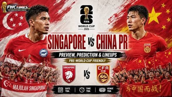 Singapore vs China Preview and Prediction: Can the Lions Upset the Dragon Team at Jalan Besar?