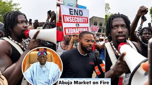 VDM Leads Abuja Protest Over Insecurity as Soldiers and Police Move In on Democracy Day