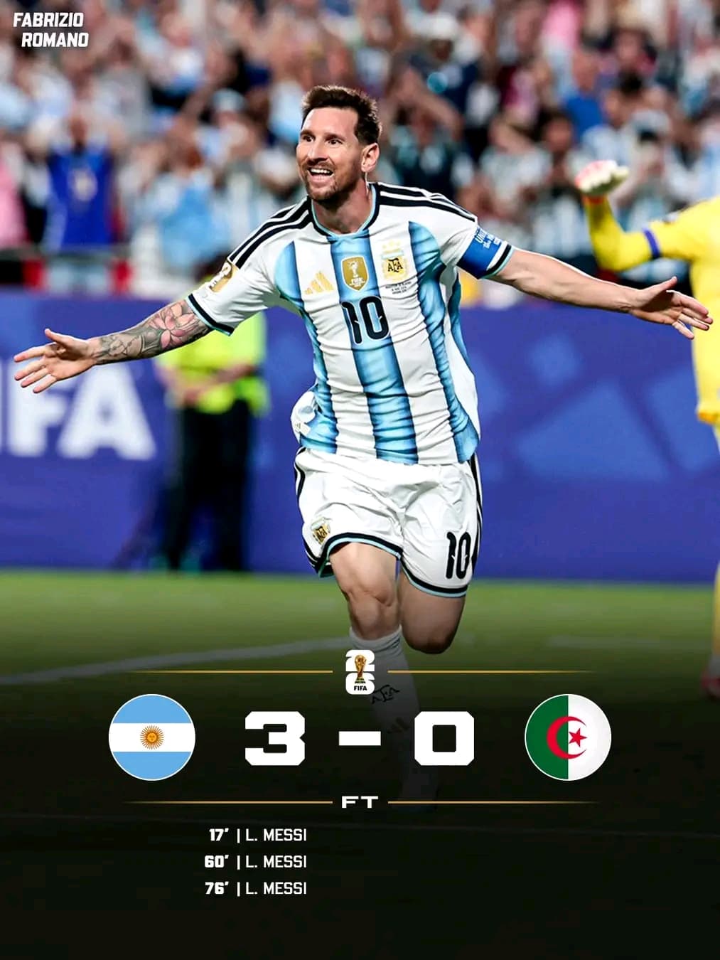 200 Caps. Six World Cups. 16 Goals. His First World Cup Hat-Trick. What Lionel Messi Did to Algeria in Kansas City Cannot Be Explained. It Can Only Be Witnessed.