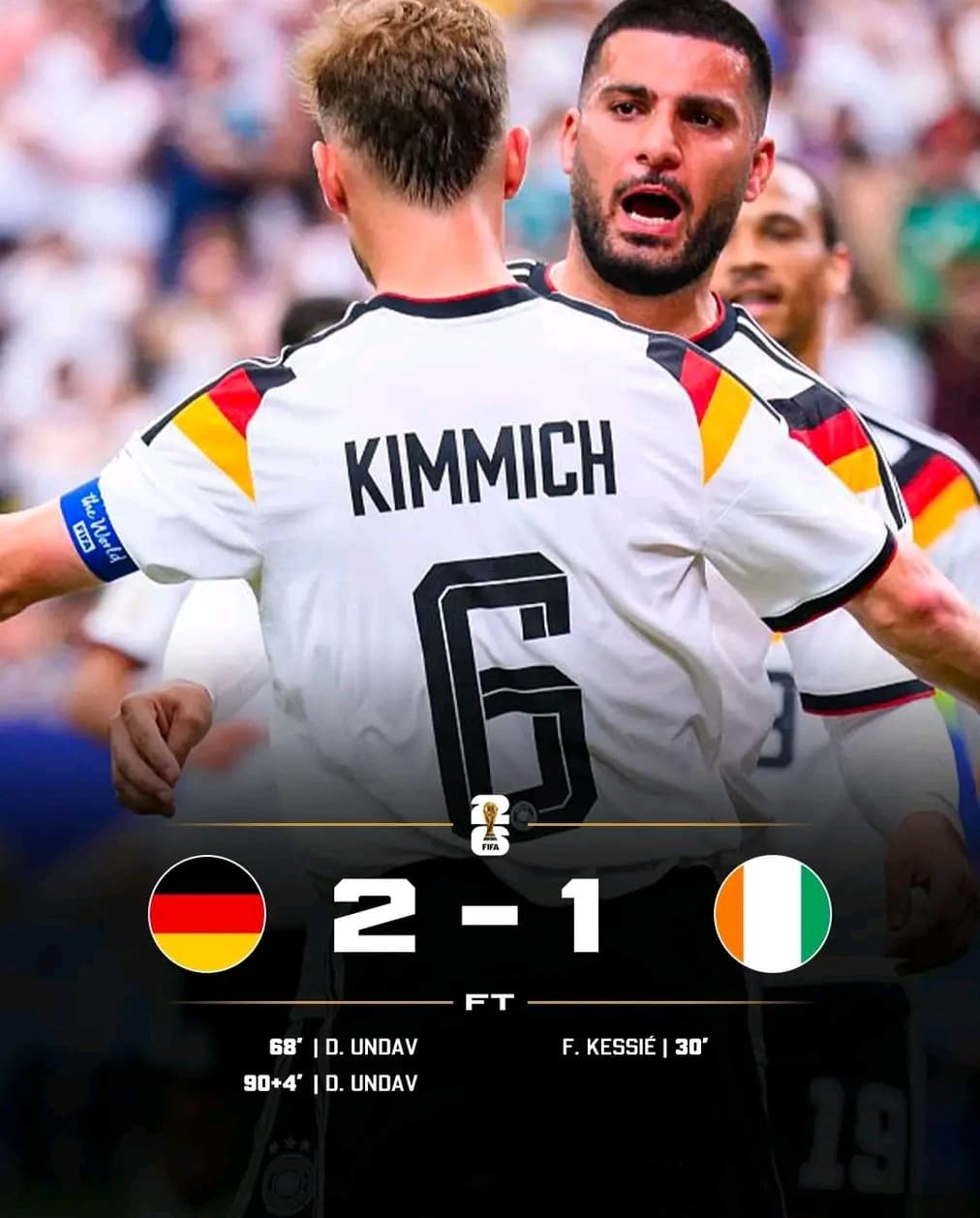 germany vs ivory coast, Kessie Put Ivory Coast Ahead. Undav Came Off the Bench and Scored Twice in 26 Minutes. Germany Survive. Ivory Coast Live to Fight On.